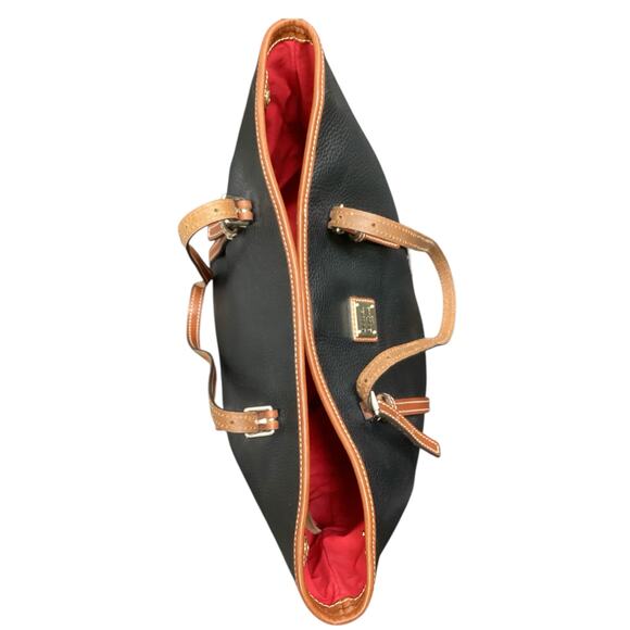 Dooney &Bourke Bag Women 1Size BigShopperTote Pebbled Leather Red Interior Black - Picture 5 of 8